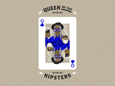 Queen of the Hipsters illustration illustrator typography