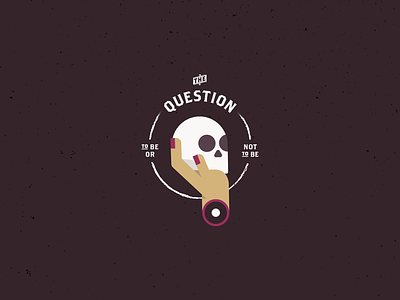 Hamlet’s Question icon illustration illustrator skull