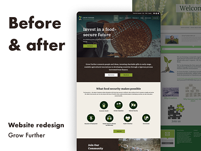 Grow Further Web Redesign branding design figma icon design illustration nonprofit redesign typography ui ux web design