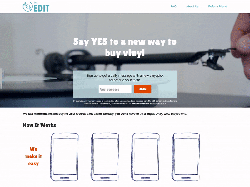 The Edit: Homepage UX and UI Design