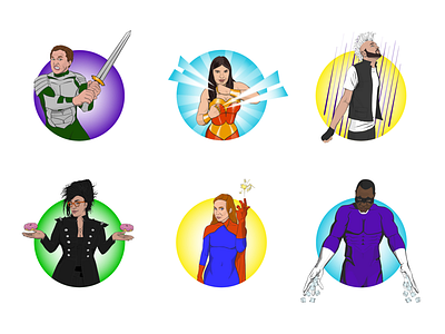 Team Illustrations character design characterdesign characters design illustration illustrator illustrator cc superhero superheros team vector