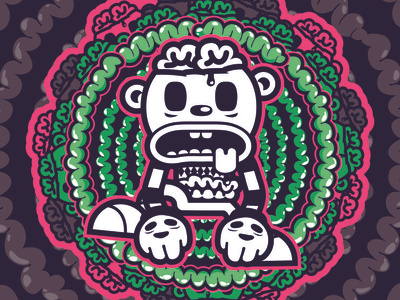 Zom Wut? character post design. character design kawaii vector illustration