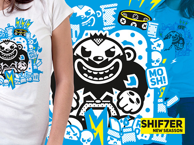 Mosh! Tee mockups for 2016. character design kawaii vector illustration