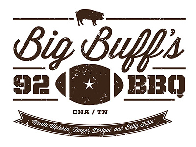 Big Buff's 92 BBQ brand design logo