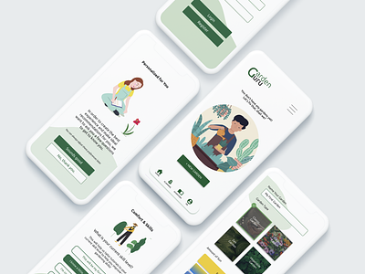 GardenGuru - Gardening App app design augmented reality branding design digital design interaction design mobile design ui ux visual design