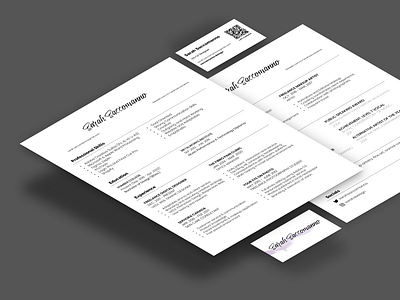 "Floating" Resume Isometric Branding Mockup