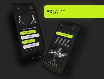AXIA Fitness Mobile app app design branding concept digital design iphone logo design mockup ui uidesign ux