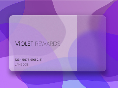ViOLET REWARDS digital design figma finance glassmorphism illustration ui vector visual design