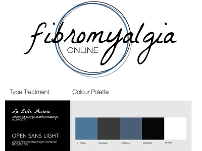 Fibromyalgia Online Logo branding design digital design logo