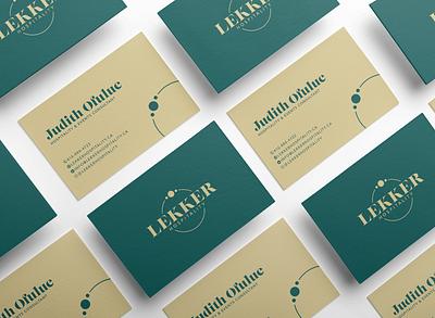 Lekker Hospitality Brand Identity branding business card design entertainment logo luxury minimal print design stationery typography wordmark