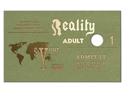 Ticket to Reality design illustration photoshop poster