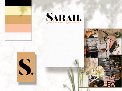 Sarah. Brand Board brand branding design illustration logo mood board moodboard