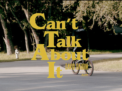 Can't Talk About It - Music Video