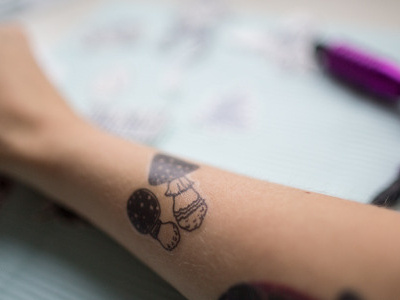 Temporary tattoo mushrooms tattoo temporary tattoo