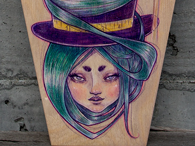 Mad Hatter acrylics alice in wonderland hair madhatter painting watercolor