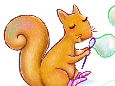 Soap Squirrel cute illustration soap squirrel