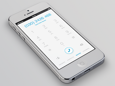 iOS Phone App Keypad clean ios iphone keypad light