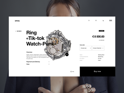 DRYAN PROJECT – Product Page catalog clean collection design e commerce fashion grid helvetica interface jewerly minimal new pre order product page ring typography ui ux web website