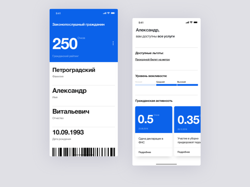 Russian Passport Mobile UI animation app clean interaction ios iphonex minimal passport principle typography ui ux vector