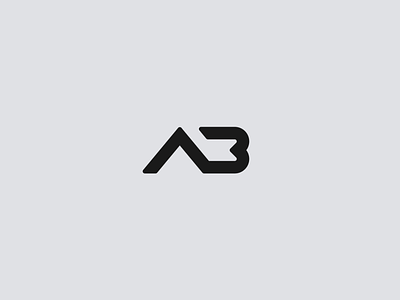 AB Monogram brand design letterform logo mark monogram