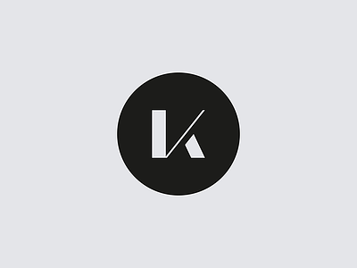 K - Initial Logo for DJ