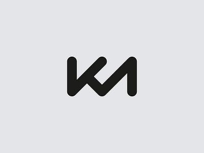 KVM brand letterform logo mark