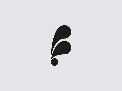 F brand letterform logo mark