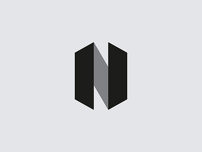 N brand letterform logo mark