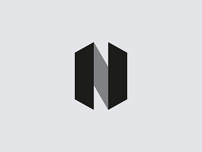 N brand letterform logo mark