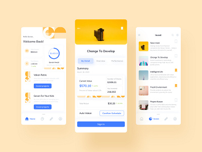 Invest finance Mobile Ui