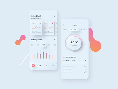 Smart Home Mobile UI by Madalena on Dribbble