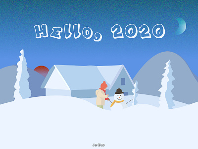 hello 2020 illustration
