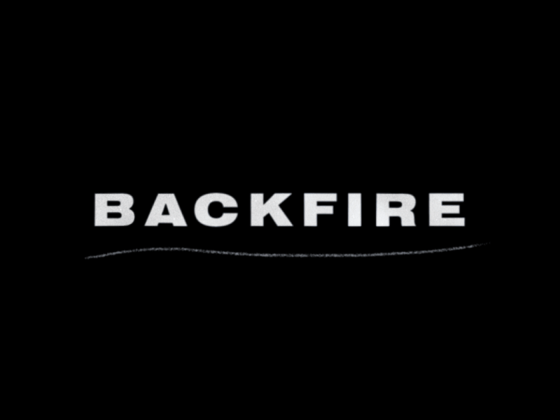 Backfire animation black white branding dark scribble scribbles test typography