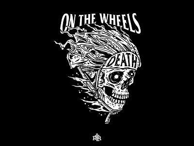 on the wheels art artwork bandmerch cycling design drawing fixedgear fixie illustration merch design merchandise shirtdesign