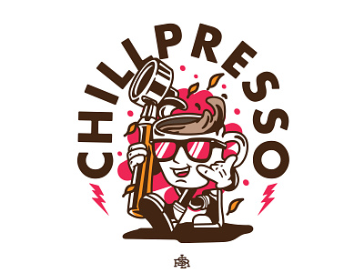 Chillpresso artwork cafe cartoon character coffee coffeeshop coffeetime design designcharacter drawing espresso illustration merch design merchandise roaster streetwear