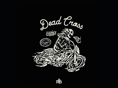 Dead Cross art artwork bobber chopper custom design drawing enduro garage illustration kustom kulture merchandise motocross motorcycle race rider scrambler tracker trail vintage