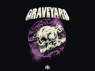 GRAVEYARD artwork band bandmerch clothing design illustration merch merch design merchandise music album shirtdesign
