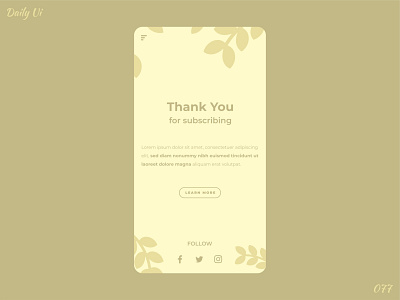 Thank You - Daily Ui - 077