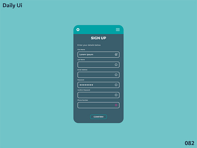 Form - Daily Ui - 082 app app design dailyui dailyui082 dailyuichallange design form ui ux vector