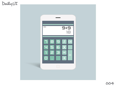 Calculator - Daily Ui - 004 calculator dailyui dailyui004 dailyuichallange design illustration