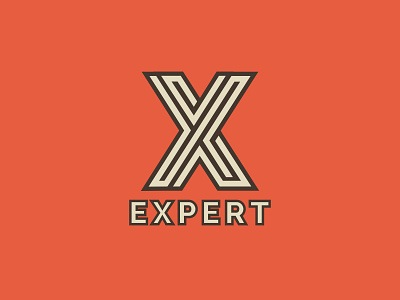 Expert dribbble logo vector x logo