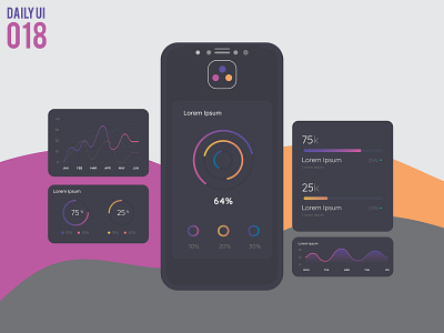 Analytics Chart - Daily Ui - 018 analytics chart app design chart dailyui dailyui018 dailyuichallange design dribbble vector