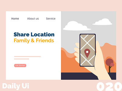 Location Sharing - Daily Ui - 020 dailyui dailyui020 dailyuichallange design dribbble location location tracker vector