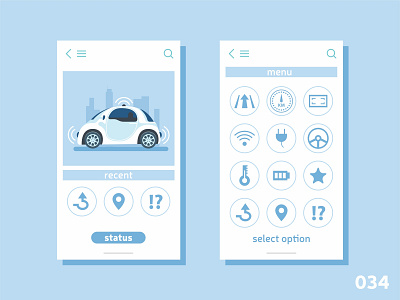 Car Interface - Daily Ui - 034 app car interface dailyui dailyuichallange design dribbble illustration ui vector