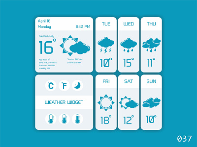 Weather - Daily Ui - 037 app dailyui dailyuichallange design dribbble illustration ui vector weather weather app