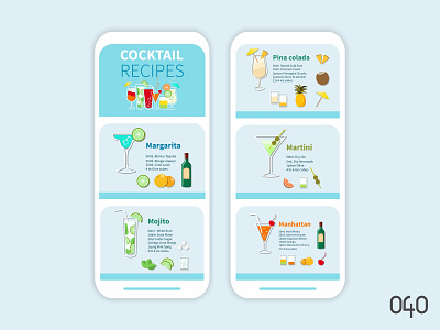 Recipe - Daily Ui - 040 app card dailyui dailyuichallange design dribbble icon recipe recipe app ui vector