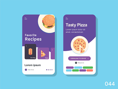 Favourite - Daily Ui - 044 app dailyui dailyuichallange design dribbble favorites illustration recipes ui ux vector