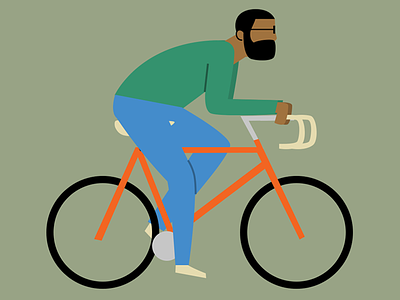 Guy On Bike bicycle biker illustration