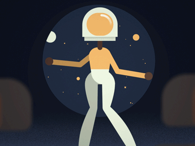 Mae Jemison 2d animation astronaut illustration space