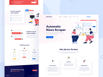 News Scraper - Landing Page Design